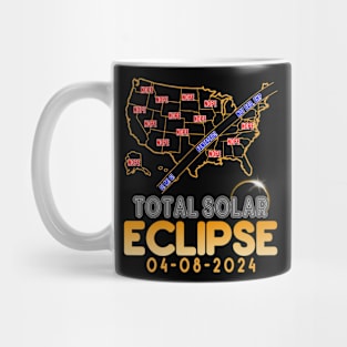 America Total Solar Eclipse "USA Map Of Nope" Meme 04.08.2024 Mug